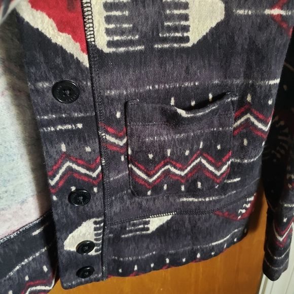 LAUREN  Ralph Lauren gray print blazer/ jacket fleece lined vintage look - Picture 4 of 10